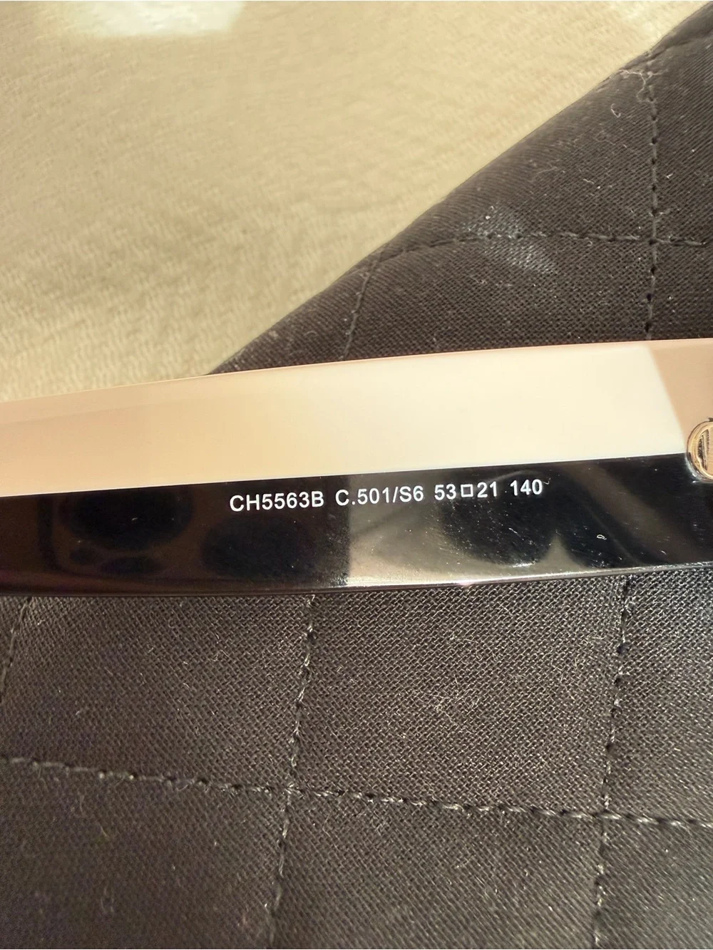 Chanel Black Cat-Eye Sunglasses with Quilted Case